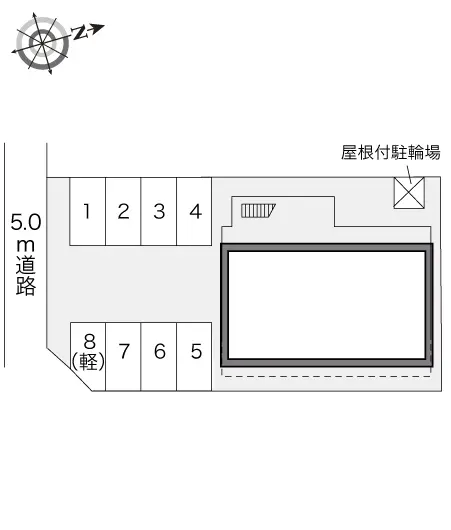 ★手数料０円★名取市上余田字千刈田　月極駐車場（LP）